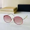 Fashion design women sunglasses 82RS Round frame catwalk luxury brand designer glasses outdoor uv 400 protective lens simple style with case top quality PRA