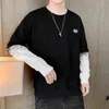 21 Frühling und Herbst neuer Rundhals-Herrenpullover Flutmarke Ins Koreanische Version Trend einfach zu kombinierendes Langarm-T-Shirt Freizeitpullover H1206