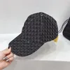 Volledige gedrukte ontwerpbal caps zwart bruin jacquard ventilatie luxe honkbal hoed puur katoen reizen piek pet