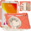 Candy Color Silicon PC Full Body Case Shock Fast Hybrid Robot Heavy Duty Kids Safe Robust Med Handtag Grip Stand Pencil Holder Bärrem för iPad 7 8 10.2