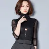 Women Blouse Autumn Casual Long Sleeve Slim Sequins Shirts Women's Blusa Fashion Office Career Blouses Plus Size XXXL 210531