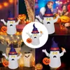 LED Inflatable White Ghost Spooky Light Doll with Pumpkin Halloween Holiday Props Toys Outdoor Yard Decoration