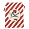 Рождество Santa Sacks Подарочные сумки Рождественские Украшения Холст Сумка Santa Sack Drawstring Сумка с Отектогами Санты Партия Клауса Мешок Сумки Партия Семейная Игрушка A12