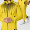 Erkek Hoodies Tişörtü 2021 Marka Erkekler Eşofman 2 Parça Üstleri Ve Pantolon Erkek Fermuarlı Ter Takımı Set Baskı Artı Boyutu Jogging Gösteren CL Için Setleri