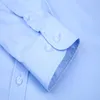 Wysokiej Jakości Klasyczny Styl Bambusowy Mężczyźni Mężczyźni Sukienka Solid Color Męskie Koszule Społeczne Office Nosić Ci Wear Easy Care (regularne dopasowanie) 210628