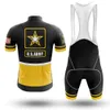 2022 US Army Cycling Team Jersey Bike Shorts Bib Set Ropa Ciclismo Hommes VTT Chemise Été Pro Vélo Maillot Bas Vêtements260h