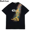 Flash Printed Hip Hop T-shirt Men Women Summer Crew Neck Hipster Tshirts Cotton Tee Shirts 210603