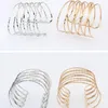 Bangle Woman Metal Arm Decoration Supplies Armband Exaggerated Armlet Jewelry Opening Mesh Shaped Bracelet Golden1708676