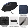 Odwrócony wiatroszczelny kompaktowy wewnątrz odwrócić automatyczne otwarte i zamknięcie deszczu parasol dla kobiety człowiek 210223