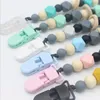 Silicone Bead Pacifier Holders Newborn Pacifier Chains Pacifier Clips Baby Teething Nipple Holder kids Chew Toys zyy655