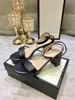 Moda estate sandali all'aperto scarpe sandali in pelle di cristallo fibbia in pelle scamosciata oro nero rosso donna punta tacchi alti taglia 35-42 f8oN #