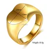 Blank Heart Chunky Ring Band Women Men Love Stainless Steel Gold Plated Signet Rings Lovers Finger Military Hip Hop Fashion Jewelry Will and Sandy