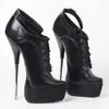 22CM stiletto metal heel matt leather sexy fetish ballet shoes nightclub pumps size36-44