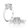 Oekdfn 925 Sterling Silver Anéis ASSCHER CUT Criado Moissanite Gemstone Diamantes Casamento Noivado Anel de Jóias Fine Atacado