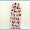 Kapelusze okładowe, Szaliki Rękawiczki AessoriesScarves Kobiety Ladies Moda Wiskoza Bawełna Jeż Szalik Drukujący Dla Zwierząt Szal Wrap Neckerchief1 Dr