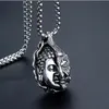 Colliers pendentifs Collier de chaîne en acier inoxydable à moitié face Bouddha Face diable Glamour Rock Hop Hop Homme et femmes bijoux9875766