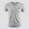 T-shirty męskie T Shirt Wysokiej jakości koszulki polo z czystej bawełny Wygodna załoga Dekolt w kształcie litery V Mężczyźni Kobiety Trójwymiarowy metalowy wzór trójkąta z krótkim rękawem 8 stylów do wyboru A88