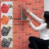 Duvar Çıkartmaları 1 ADET 35 * 38 CM 3D DIY Sticker Kendinden Yapışkanlı Köpük Duvar Kağıdı Su Geçirmez Paneller Oturma Odası Yatak Odası Ev Dekorasyon