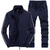 2 peças conjuntos de tracksuit homens plus size l-7xl 8xl jogging sets listred sets esportes terno masculino zíper hoodie + calças sportswear boy y0831