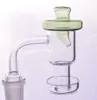 Terp Slurper banger Vacío Cuarzo Clavo Fumar con tapa de carburador de vidrio coloreado para tuberías de agua Bongs Plataformas petroleras