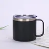 12oz Kahve Kupalar Kolu Ofis Kupası Stanless Su Şişesi Tumbler Kupa Termal Yalıtım Soğuk Bira Bardak Drinkware RRB14131