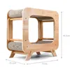 Cat Beds & Furniture Corrugated Paper Sofa Bed Cats Care Toys Wooden House With Scratcher Board Kitten Sleeping Nest Grinding Nail Mat