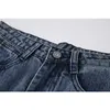 Rippade kvinnors jeans baggy vintage höga midja pojkvänner mamma y2k denim streetwear e-girl koreanska brett ben jeans sommar 210629