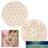 1 Piece Simple Round Placemats Home Abstract Style Wooden Coasters Kitchen Heat Insulation Mat Carved Style Pot Mat Factory price expert design Quality Latest Style