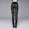 Gothic Sexy Women Leggings Fitness Pants Plus Size Perspective Trousers Side Straps Clothes 211215