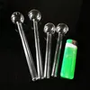 4 Inch 6 Inches Clear Pyrex Glass Oil Burner Pipe Straight Tube Type Smoking Pipes Mini Small Spoon Handpipe Smoking Accessories