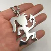 Große 2,5 Zoll hohe Juggalette Charms ICP Hatchetman Girl Halskette Anhänger für Frauen Männer Edelstahl NK Kette 4 mm 24''