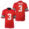 2021 Nouveau NCAA College Ohio State Buckeyes Football Jersey 3 Quinn Ewers Rouge Taille S-3XL Tout Cousu Jeunes Adultes