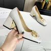 Designer Classic square Toe Women dress Shoes Ankle Straps Dresses Shoe Leather Sandals Woman Strappy slides sandal with box Size 33-43