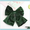 Assessories Tools Productseet Двойные слои Весна Прикосновение Винтаж Большой Лук Kont Hair Clips Сплошной Цвет Фланалель Assessories1 Drop Доставка 202