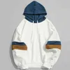 Zity Phoodies Sweatshirts男性女性カラーブロックパッチワークパーカーヒップホップストリートウェア特大のいちご長袖H 210813