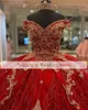 Charro Vestido De 15 A￱os Red Quinceanera Abiti in pizzo Applique Paillettes Messicano Sweet 16 Compleanno Abiti da ballo Immagini reali