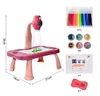 Zeichentisch mit LED-Projektor, pädagogisch, Kinderspielzeug, für Kunst, Malen und Basteln für Mädchen