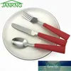 Jankng 3PCS Blue Travel Platware Set набор посуды из нержавеющей стали посуда посуды стейк нож вилка ложка ужин радуги столовые приборы Set1 заводская цена экспертов