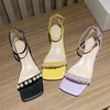 Meotina Женская обувь натуральные кожаные сандалии Med Flakle Braple Sandals квадратные пальцы пряжки туфли толстые каблуки детские замшевые сандалии 210608