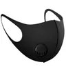 Ice Silk Face Mask With Breathing Valve Washable Reusable Anti-Dust PM2.5 Protective Masks black