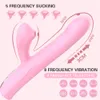 Massage simulering dildo vibrator teleskopisk vibration penis kvinnlig onani verktyg klitoris sugande massager sex maskin vuxna leksaker
