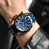 Lige Fashion Mens 시계 탑 브랜드 럭셔리 실리콘 스포츠 시계 남자 쿼츠 날짜 시계 방수 손목 시계 크로노 그래프 220225