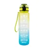 Estoque 1000ml garrafa de água ao ar livre com esportes de palha caminhadas acampamento bebida BPA colorido portátil plástico garrafas de água xu