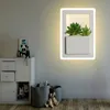Lampada da parete 10W Lampada da comodino moderna in acrilico a LED con fioriera Decorazioni per la casa per applique a montaggio superficiale della camera da letto