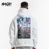 Männer Hoodies Blume Brief Drucken Harajuku Unisex Hoodie Streetwear Mode Pullover Warme Tasche Männliche Sweatshirt Mit Kapuze Mantel 201112