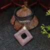 Pendant Necklaces BOEYCJR 5 Colors Lava Stone Necklace Chain Handmade Ethnic Vintage Long Statement For Men And Women