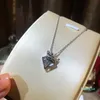 Мода Женщины Заявление Ожерелье Личность Простая Корона Подвеска Реальные 925 Стерлинговое Серебряное Ожерелье