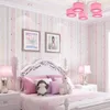 Обои Симпатичные розовые синие полоса детская комната обои водонепроницаемый самоклеящийся ребенок мальчик девушка спальня декор стикер фрески EZ258