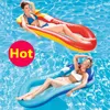 Inflável Flutuadores Tubos Proteção Ambiente Proteção Dobrável Volta Flutuante Row Sunshade Piscina Agradável Lounger 1 Pcs