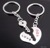 المعادن الإبداعية عاشق المفاتيح أنا أحبك القلب مفتاح حلقة رومانسية سيارة هدية عيد الحب زوجين - أنا أحبكم Keychain RRB14156